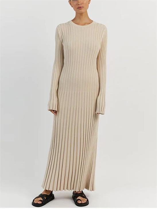 Fall New Sleeved Knit Midi Dress (Buy 2 Free Shipping)