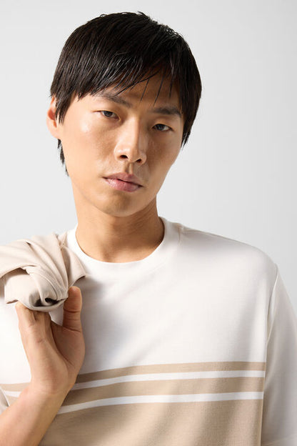 T-shirt Pete in Beige/cream