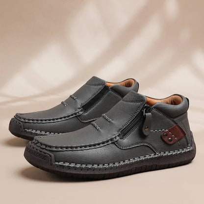 Men’s Handmade Premium Leather Slip-On Driving Boots