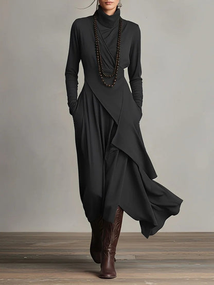 Elegant Casual Asymmetrical Maxi Dress