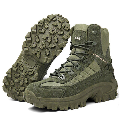 Men's Combat Boots Orthopedic Support Hiking Boots Waterproof Anti-Puncture Work Boots