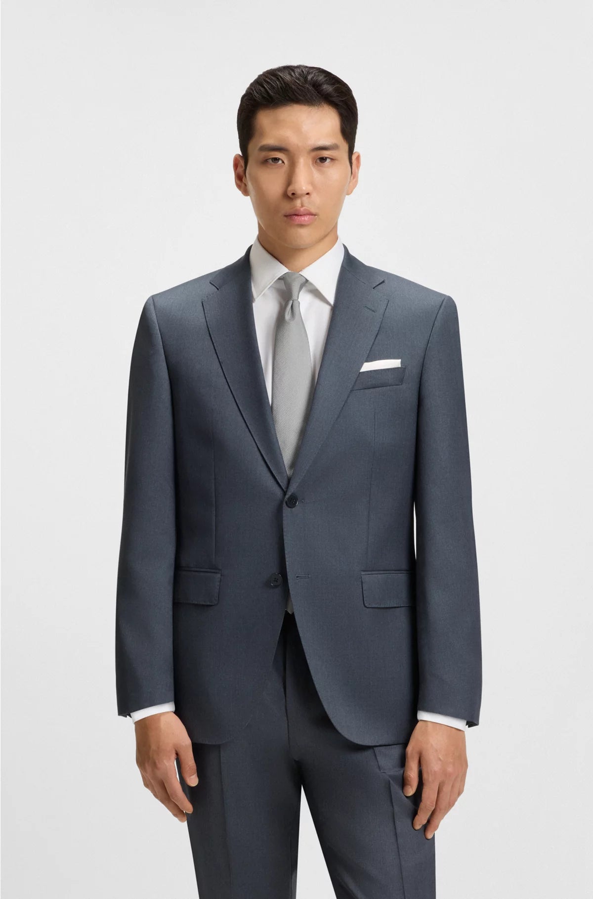 REGULAR-FIT SUIT JACKET IN VIRGIN-WOOL SERGE
