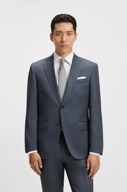 REGULAR-FIT SUIT JACKET IN VIRGIN-WOOL SERGE