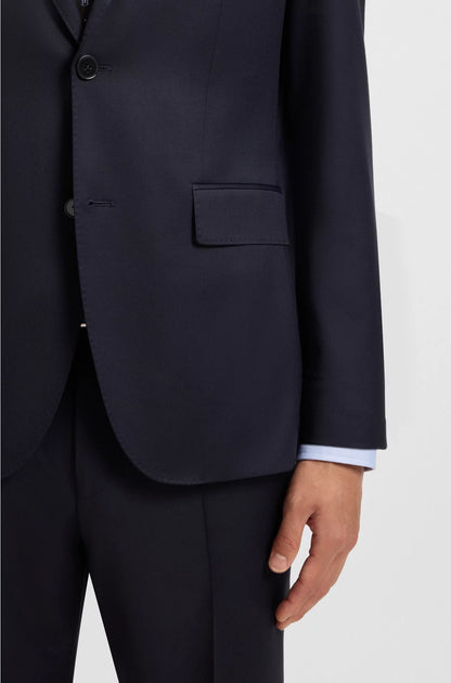 REGULAR-FIT SUIT JACKET IN VIRGIN-WOOL SERGE