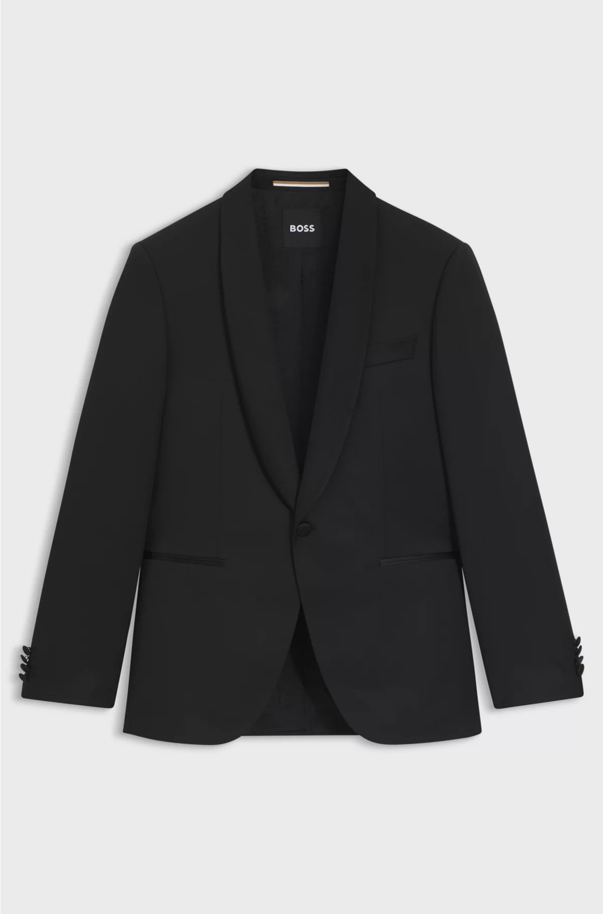 REGULAR-FIT TUXEDO JACKET IN VIRGIN-WOOL SERGE