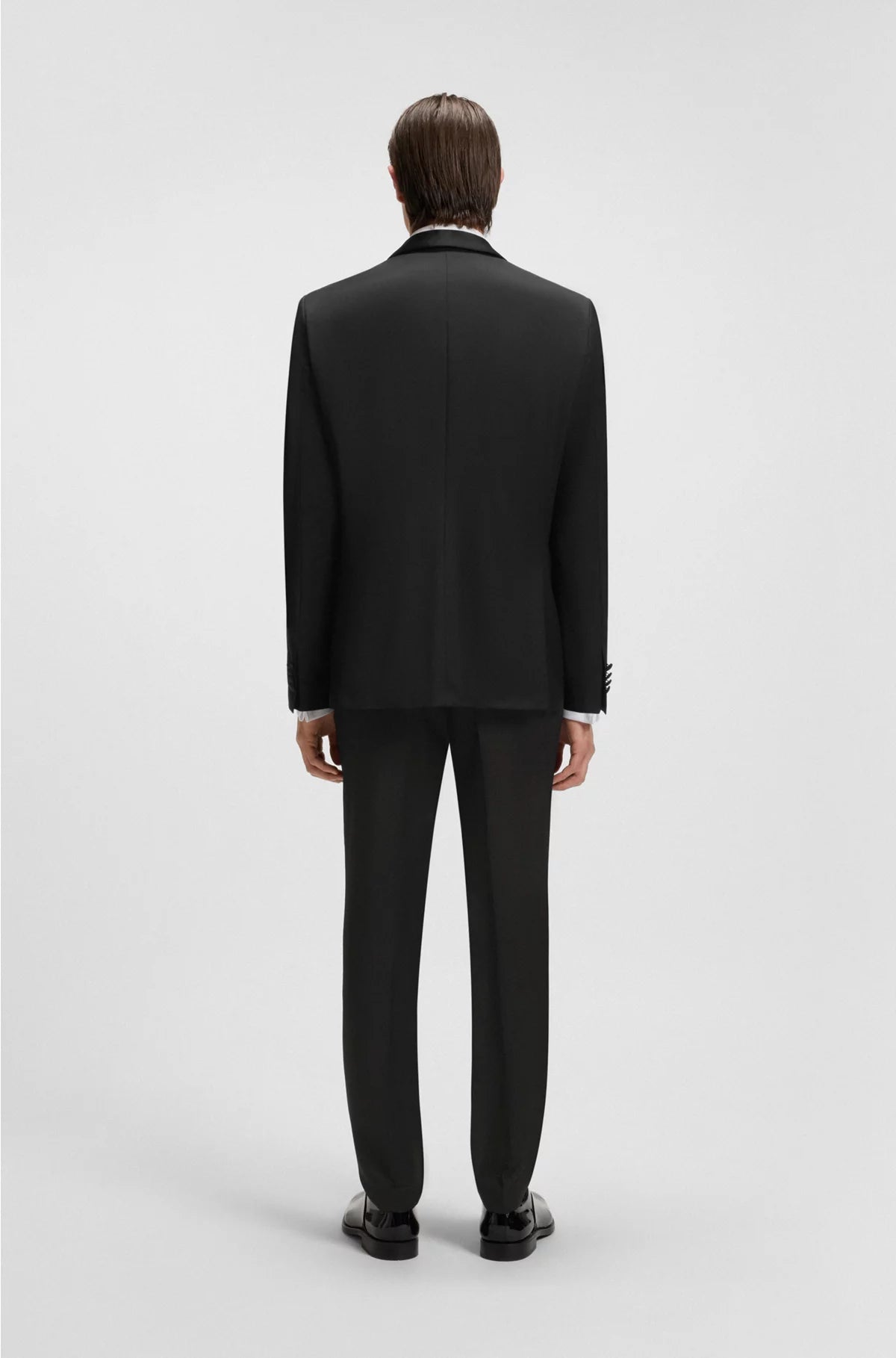 REGULAR-FIT TUXEDO JACKET IN VIRGIN-WOOL SERGE