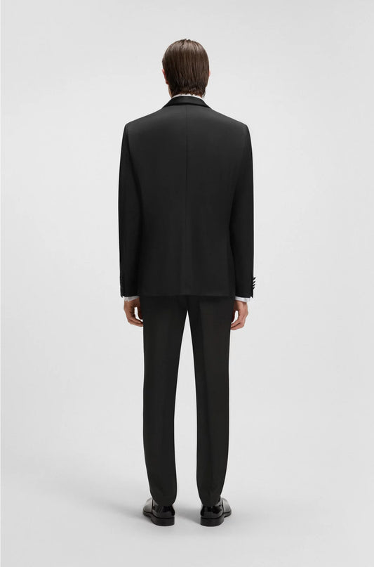 REGULAR-FIT TUXEDO JACKET IN VIRGIN-WOOL SERGE