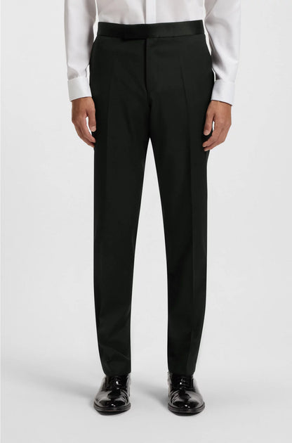 REGULAR-FIT TUXEDO TROUSERS IN VIRGIN-WOOL SERGE