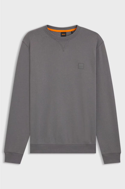 COTTON-TERRY SWEATSHIRT WITH LOGO PATCH