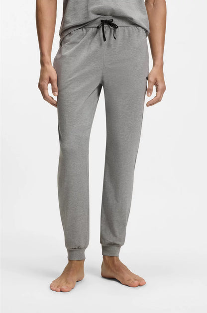 STRETCH-COTTON TRACKSUIT BOTTOMS WITH EMBROIDERED LOGO