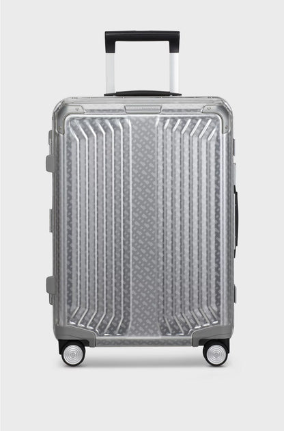 SILVER ALUMINIUM TRUNK SUITCASE 80CM