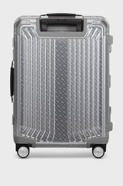 SILVER ALUMINIUM TRUNK SUITCASE 80CM