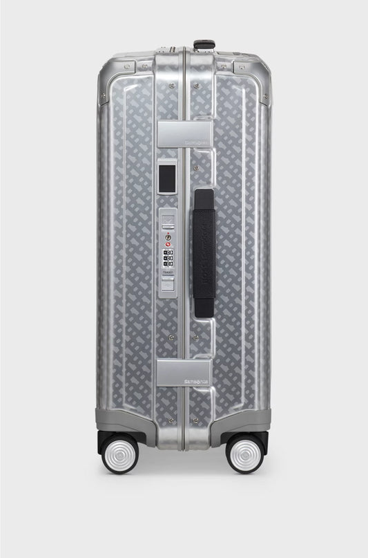 SILVER ALUMINIUM TRUNK SUITCASE 80CM