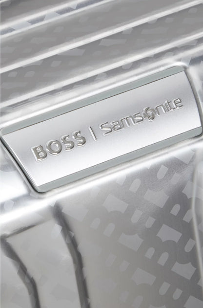 SILVER ALUMINIUM TRUNK SUITCASE 80CM